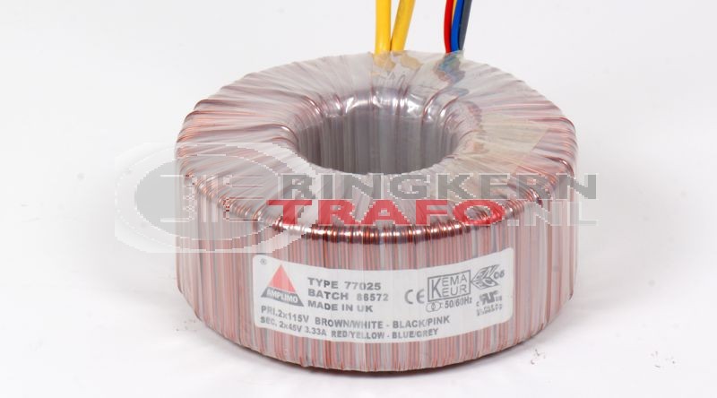 ringkerntrafo 2x115V / 2x45V 300VA