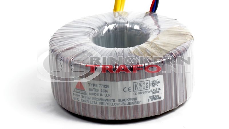 Ringkerntrafo 77026: 2x115V / 2x40V 300VA