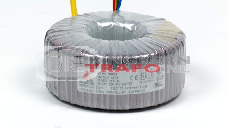 Ringkerntrafo 78033: 230V / 2x50V 300VA