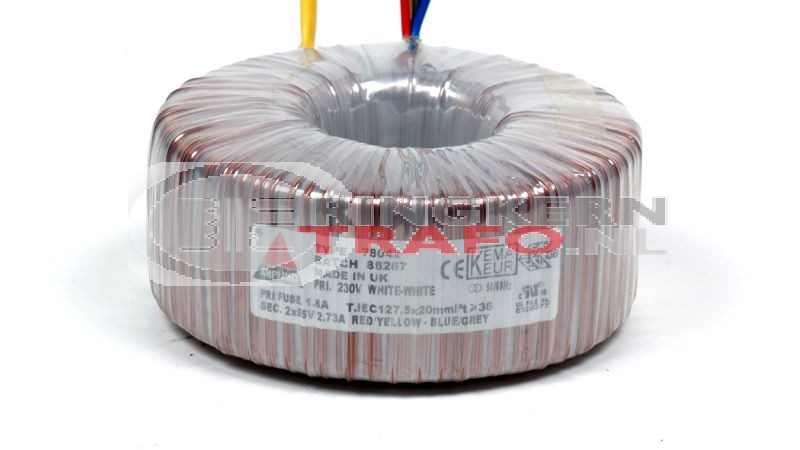 Ringkerntrafo 78042: 230V / 2x55V 300VA
