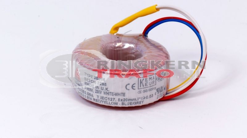 Ringkerntrafo 08016: 230V / 2x25V 15VA