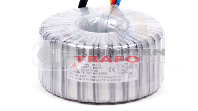 Ringkerntrafo 98013: 230V / 2x15V 625VA