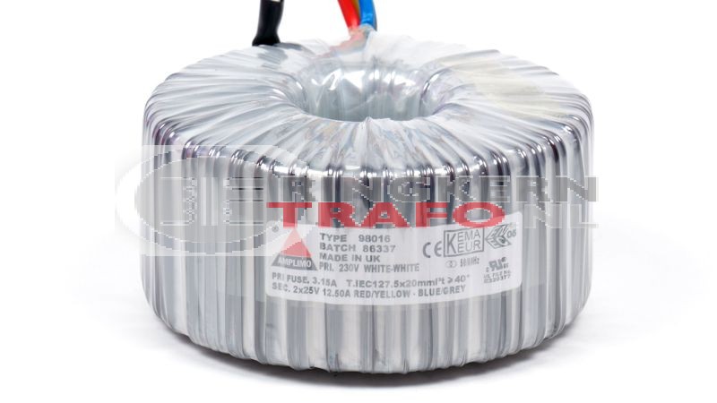 Ringkerntrafo 98016: 230V / 2x25V 625VA