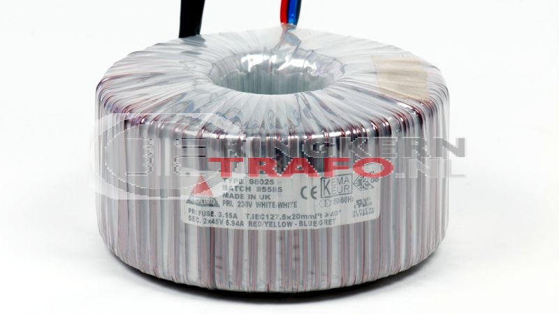 Ringkerntrafo 98025: 230V / 2x45V 625VA
