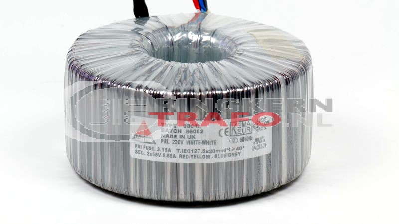 Ringkerntrafo 98042: 230V / 2x55V 625VA