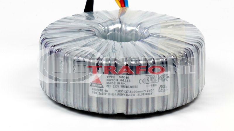 Ringkerntrafo V8016: 230V / 2x25V 800VA