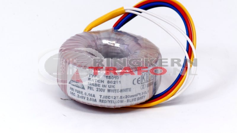 Ringkerntrafo 18010: 230V / 2x6V 30VA