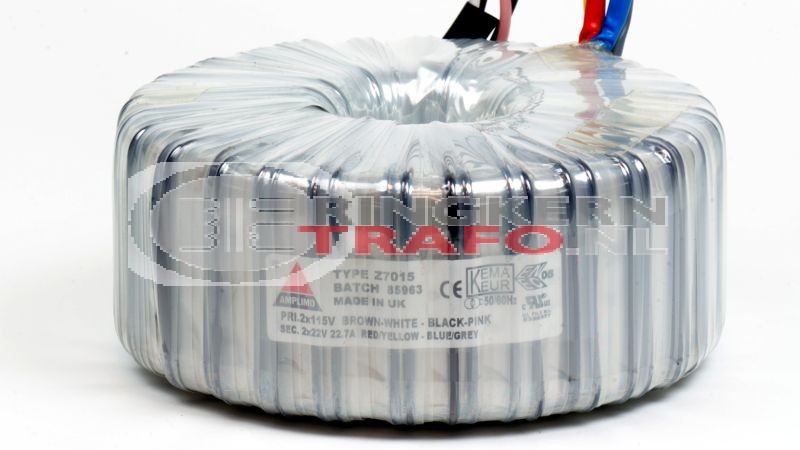 Ringkerntrafo Z7015: 2x115V / 2x22V 1000VA