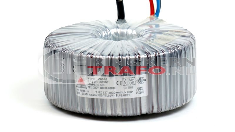 Ringkerntrafo Z8026: 230V / 2x40V 1000VA
