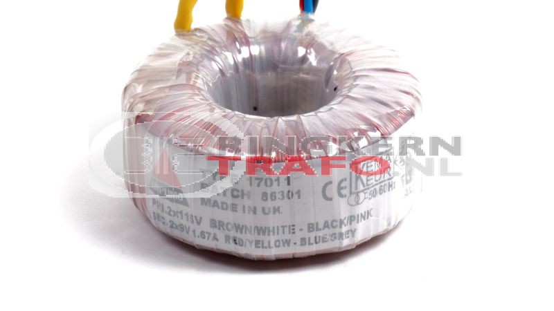 Ringkerntrafo 17011: 2x115V / 2x9V 30VA