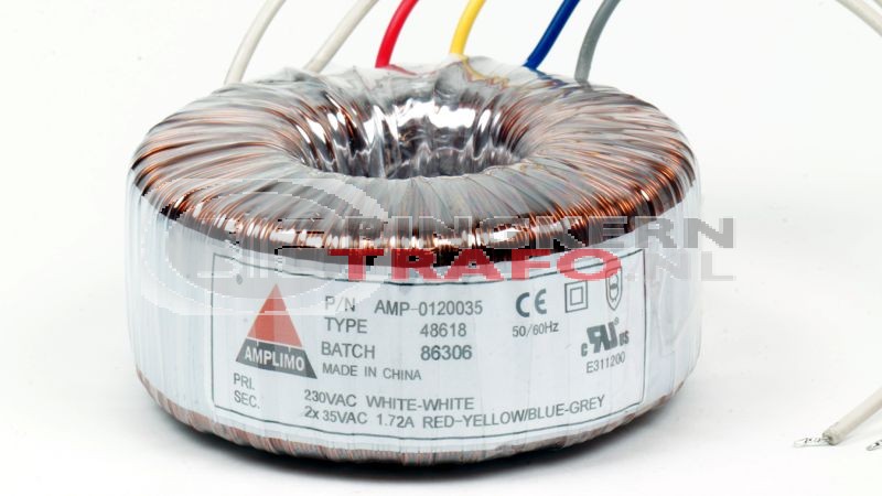 Ringkerntrafo 48618: 230V / 2x35V 80VA