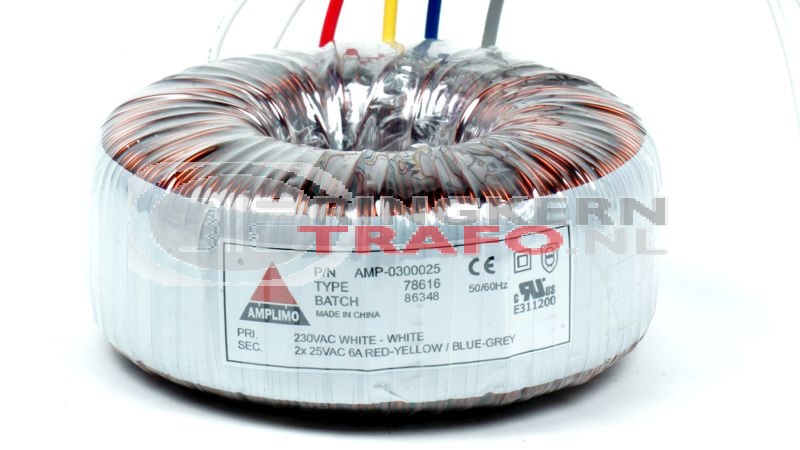 Ringkerntrafo 78616: 230V / 2x25V 300VA