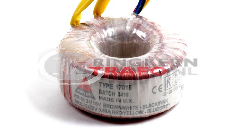Ringkerntrafo 17015: 2x115V / 2x22V 30VA