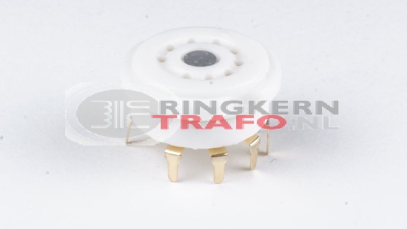 Noval buisvoet keramisch PRINT verguld