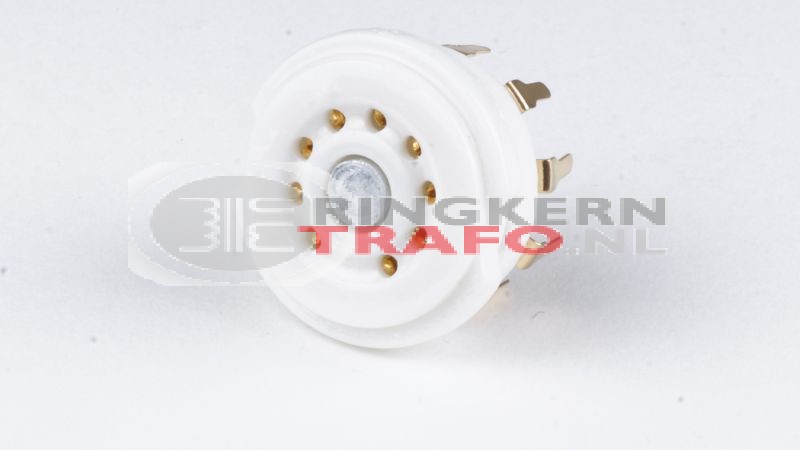 Noval buisvoet keramisch PRINT verguld