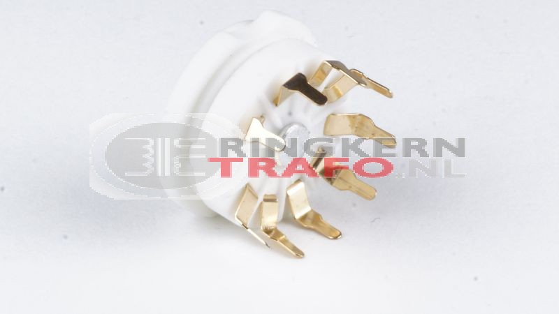 Noval buisvoet keramisch PRINT verguld