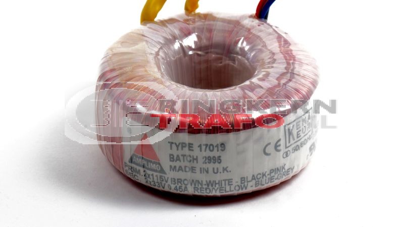 Ringkerntrafo 17019: 2x115V / 2x33V 30VA