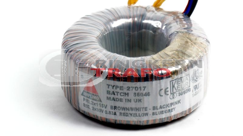 Ringkerntrafo 27017: 2x115V / 2x30V 50VA