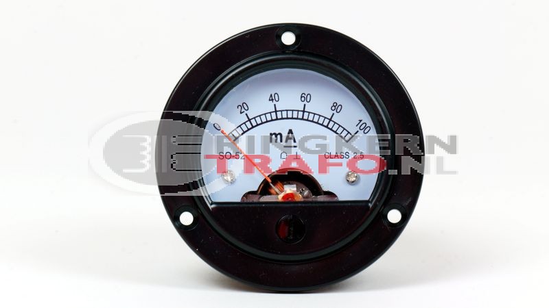 Panelmeter 52mm moving coil 100mA