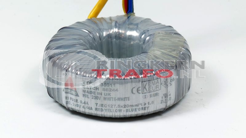 Ringkerntrafo 38011: 230V / 2x9V 80VA