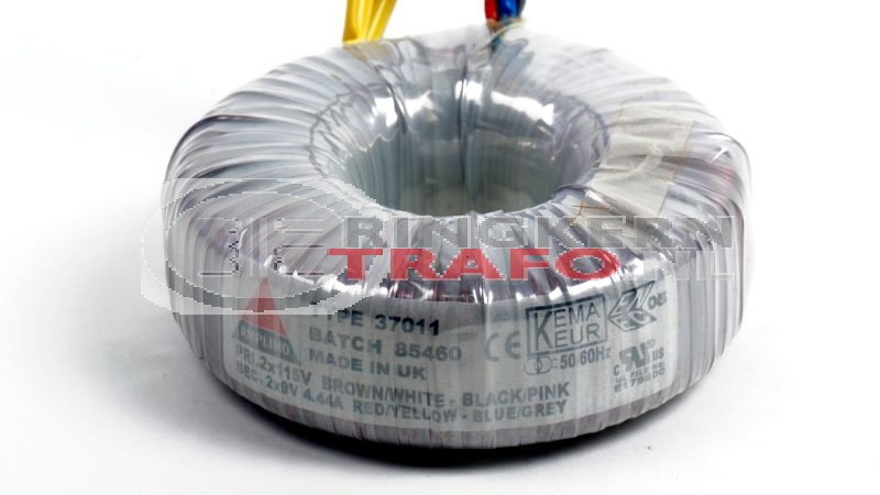 Ringkerntrafo 37011: 2x115V / 2x9V 80VA