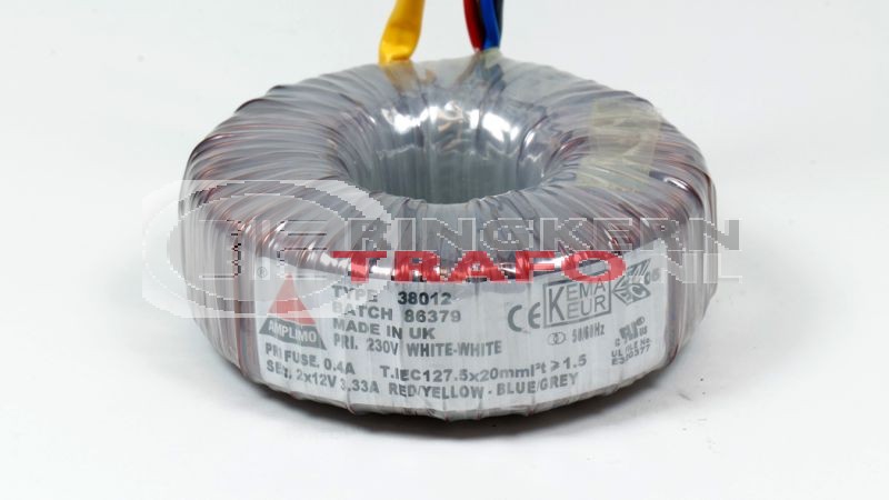 Ringkerntrafo 38012: 230V / 2x12V 80VA
