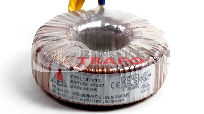 Ringkerntrafo 37013: 2x115V / 2x15V 80VA