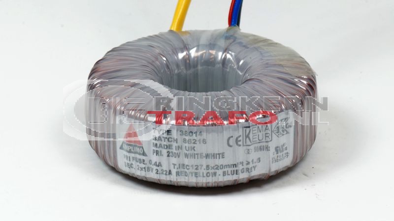 Ringkerntrafo 38014: 230V / 2x18V 80VA