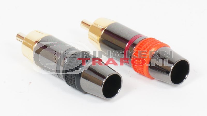 Cinch plug verguld