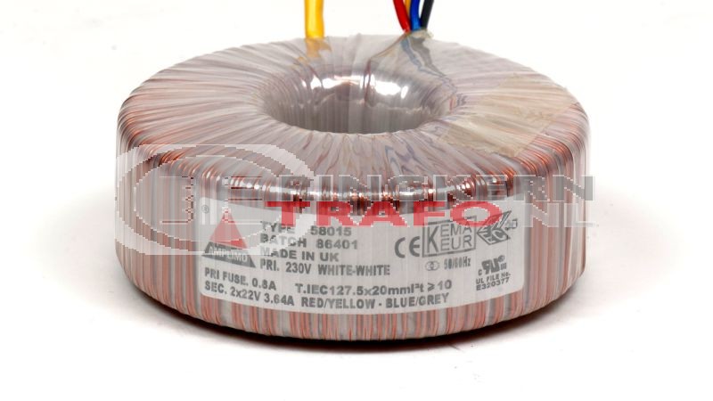 Ringkerntrafo 58015: 230V / 2x22V 160VA