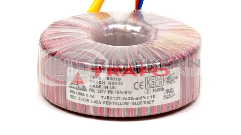 Ringkerntrafo 58019: 230V / 2x33V 160VA