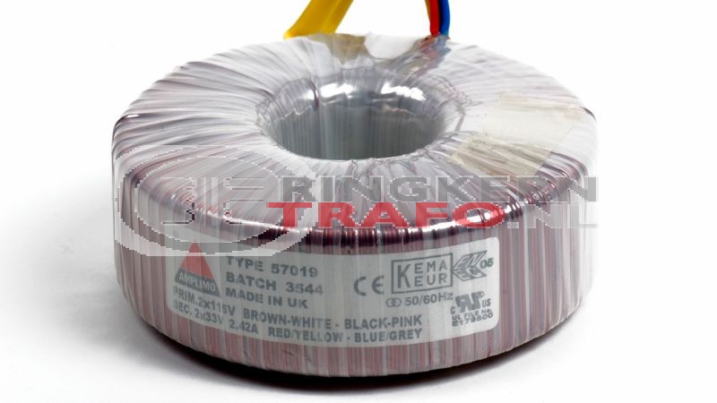 Ringkerntrafo 57019: 2x115V / 2x33V 160VA