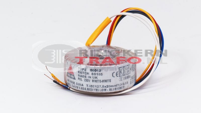 Ringkerntrafo 08012: 230V / 2x12V 15VA