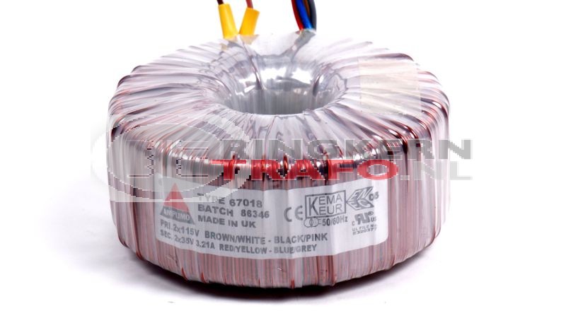 Ringkerntrafo 67018: 2x115V / 2x35V 225VA