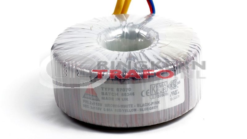 Ringkerntrafo 67070: 2x115V / 2x115V 225VA