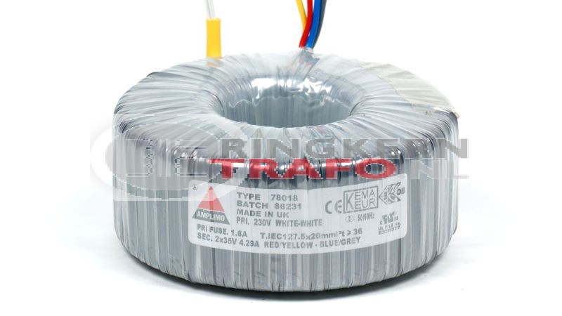 Ringkerntrafo 78018 230V / 2x35V 300VA