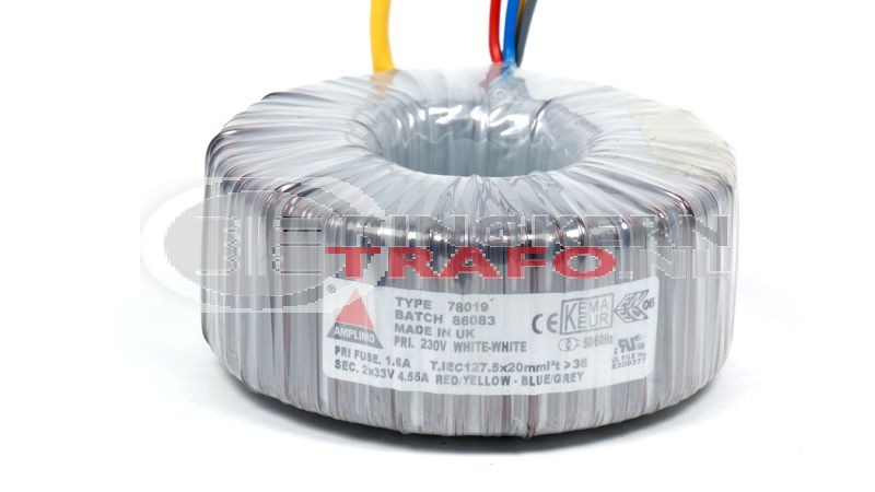 Ringkerntrafo 78019: 230V / 2x33V 300VA