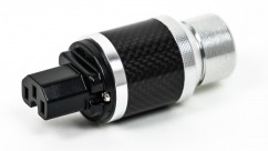 Power connector aluminium met carbonlook "female" Power connector aluminium met carbonlook "female"